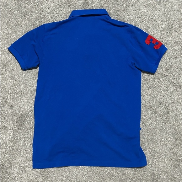 Vintage Ralph Lauren Blue Red Big Pony Polo - Picture 5 of 5